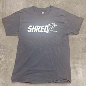 Vintage Style Shredz Graphic Tee, Faded Black, Size Large — Rare Y2K Streetwear